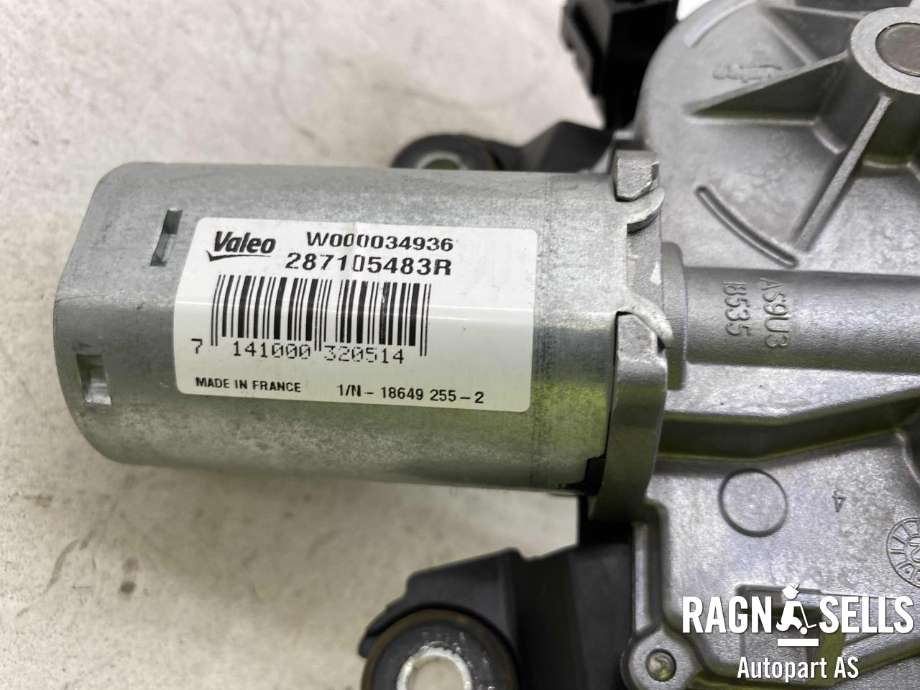 Viskermotor bakrute til Renault Clio 2012-2016 (Type IV, Fase 1)  (VALEO|287105483R|)
