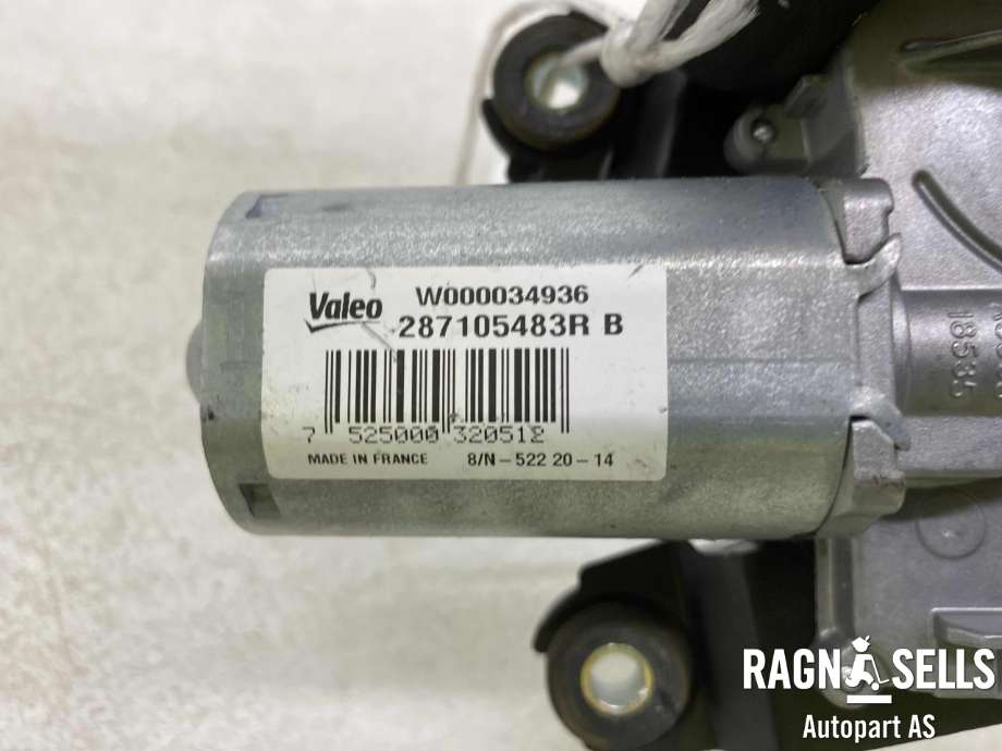 Viskermotor bakrute til Renault Captur 2013-2020 (Type I)  (VALEO|287105483R|)