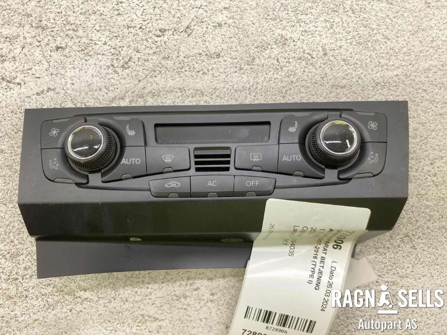 Varmeapparat betjening til Audi A5 2007-2016 (Type I) (8T1 820 043R|)