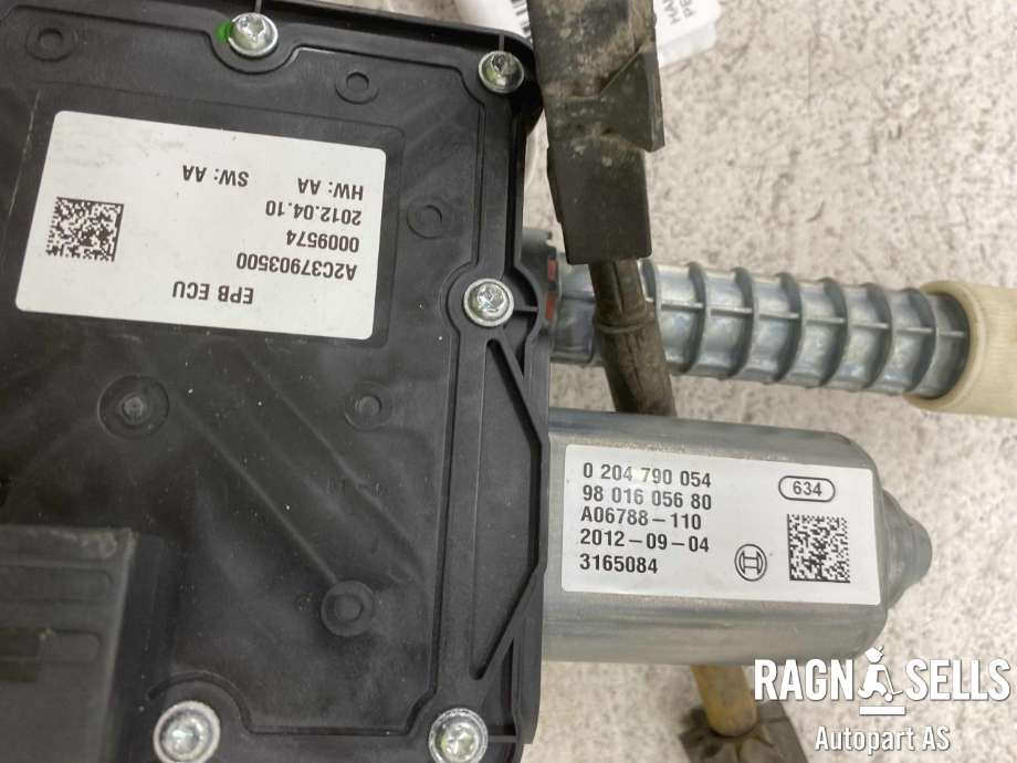 Håndbrekk/parkbrems elektrisk, fra bakstilling til Peugeot 508 2011-2014 (Type I, Fase 1)  (16 074 890 80|9801605680|)