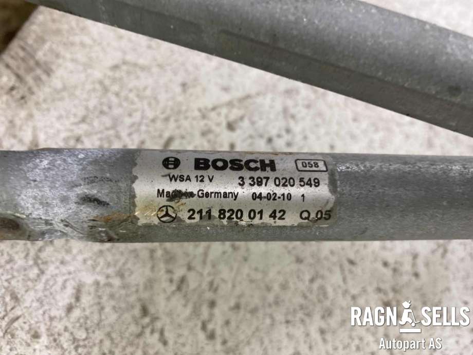 Viskermotor frontrute komplett m/overføring til Mercedes E-Klasse 2002-2006 (Fase 1) (W211) (W211) (BOSCH|A211 820 0442|211 820 0142|)