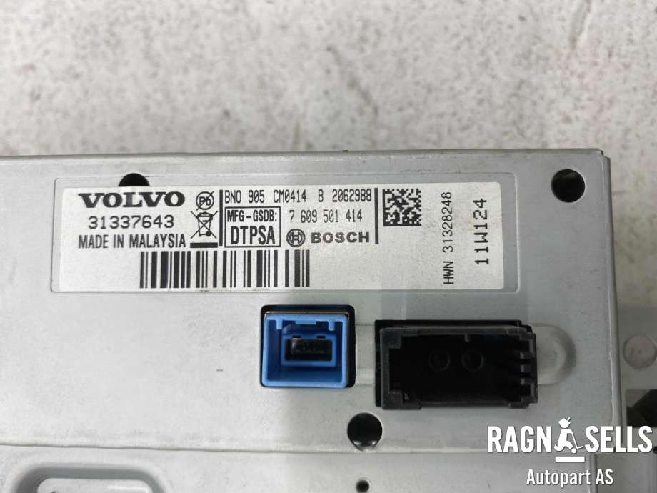Bilstereo navigasjon skjerm til Volvo V60 2010-2013 (Type I, Fase 1)  (31337643|)