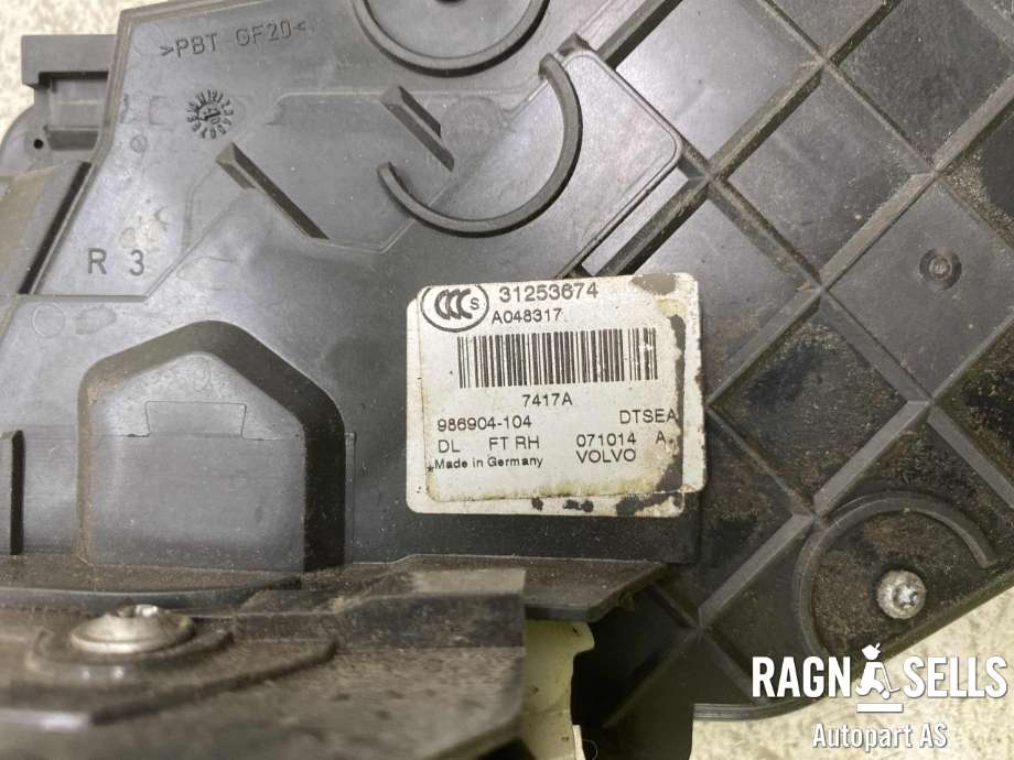 Låsekasse høyre foran til Volvo V70 2007-2013 (Type III, Fase 1) (31253674|)
