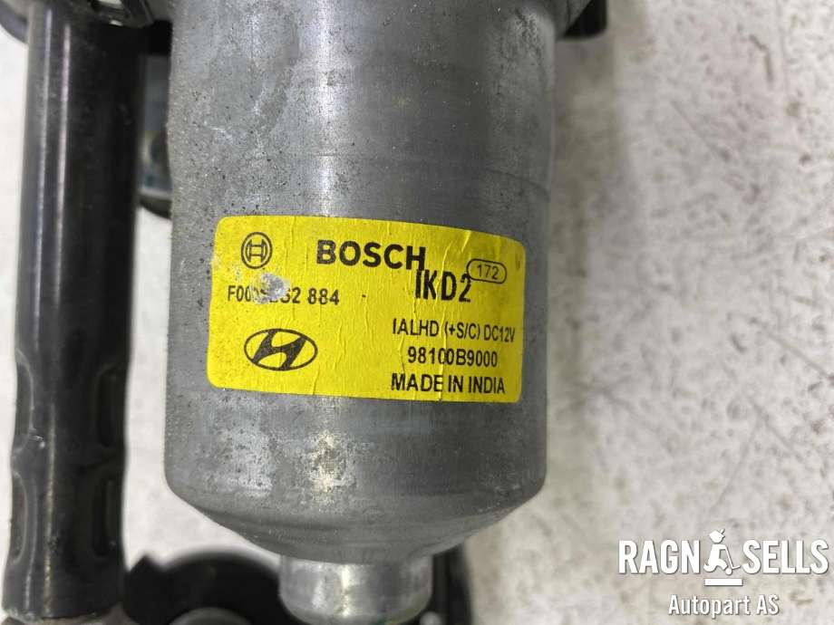 Viskermotor frontrute komplett m/overføring til Hyundai i10 2014-2018 (Type II) (BOSCH|98110B4000|98120B4000|98100 B9000)