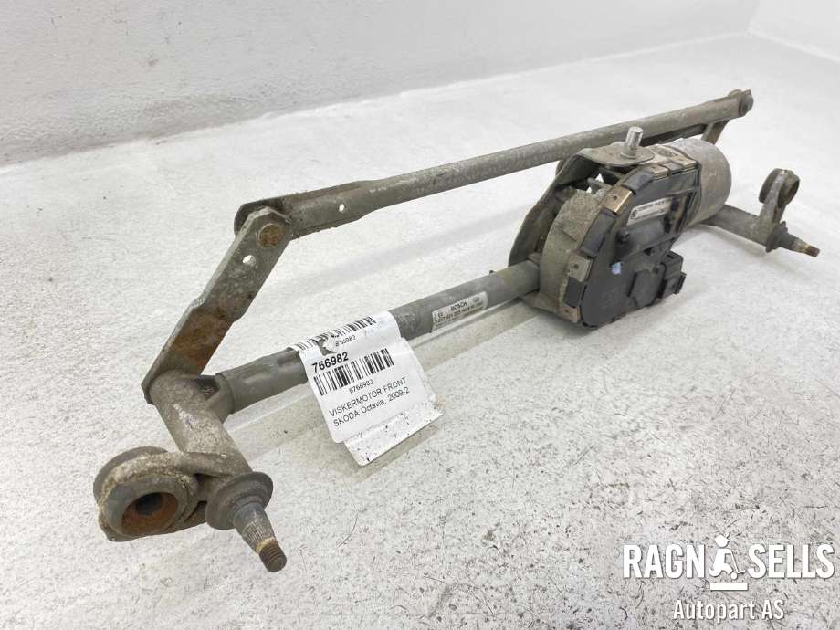 Viskermotor frontrute komplett m/overføring til Škoda Octavia 2009-2013 (Type II, Fase 2)  (BOSCH|1Z1 955 119 C|1Z1 955 023E|)