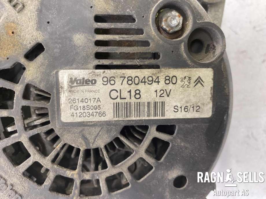 Dynamo diesel til Fiat Scudo 2007-2017 (Type II)  (VALEO|9678049480 | 1606856980 | 1611285780|1609016080 | 1648236080 | 5702J4|5705KR | 9664074280 | 9678049480 | 9803750980)