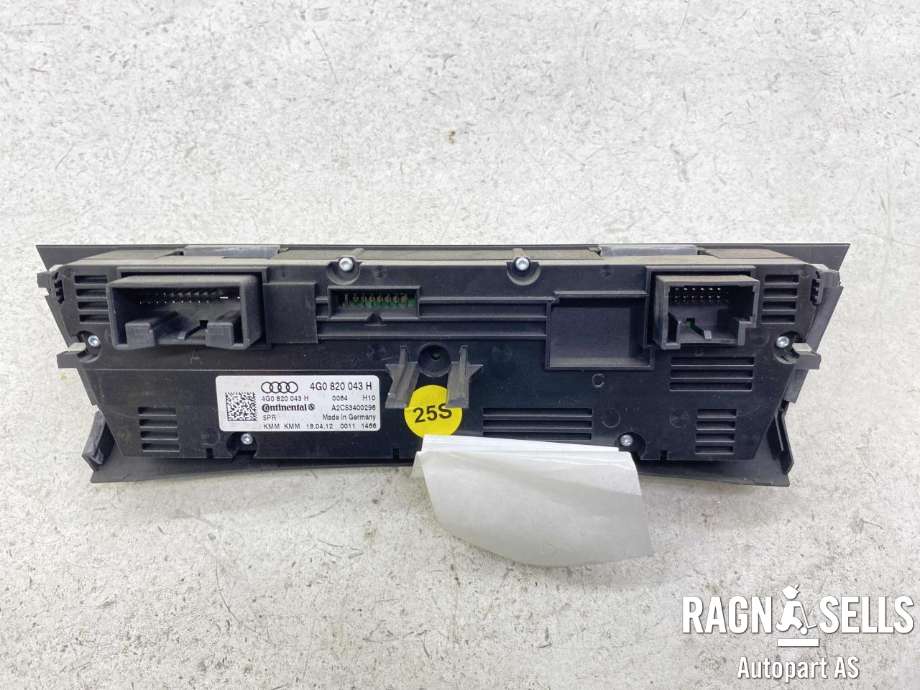 Varmeapparat betjening til Audi A6 2011-2014 (Type IV, Fase 1) (C7) (C7) (4G0 820 043 H|4G0 820 043 BB 5PR|)