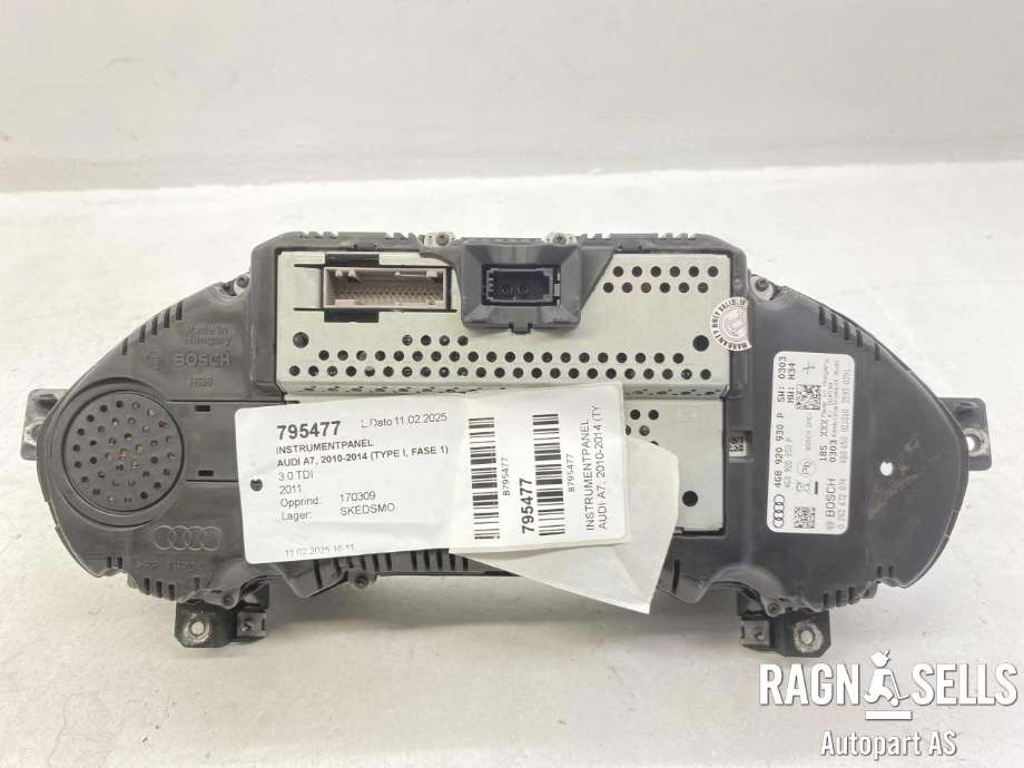 Instrumentpanel til Audi A7 2010-2014 (Type I, Fase 1)  (4G8 920 931 E|4G8 920 931 EX|)