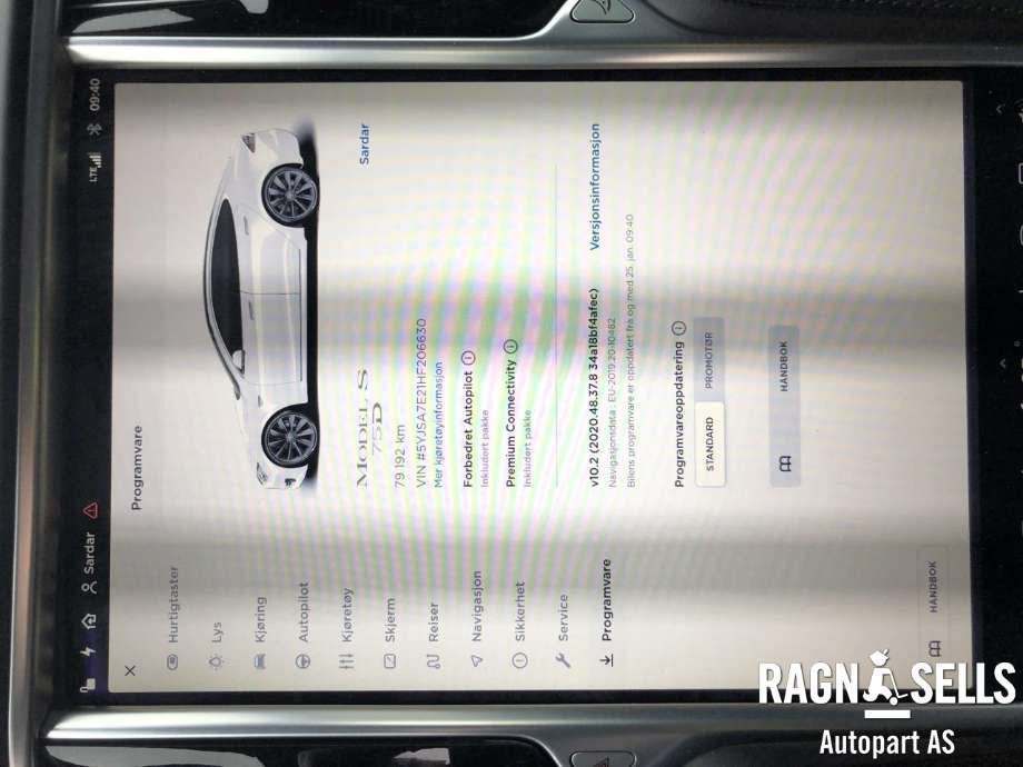 Tesla Model S 2016-2021 (Fase 2) , Motorkode: L2S|L2S, Girkassekode: