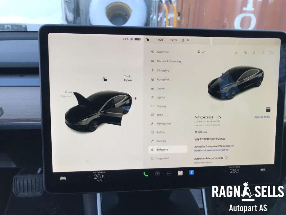 Tesla Model 3 2018-2023 (Fase 1) , Motorkode: 3D3|3D5, Girkassekode: 