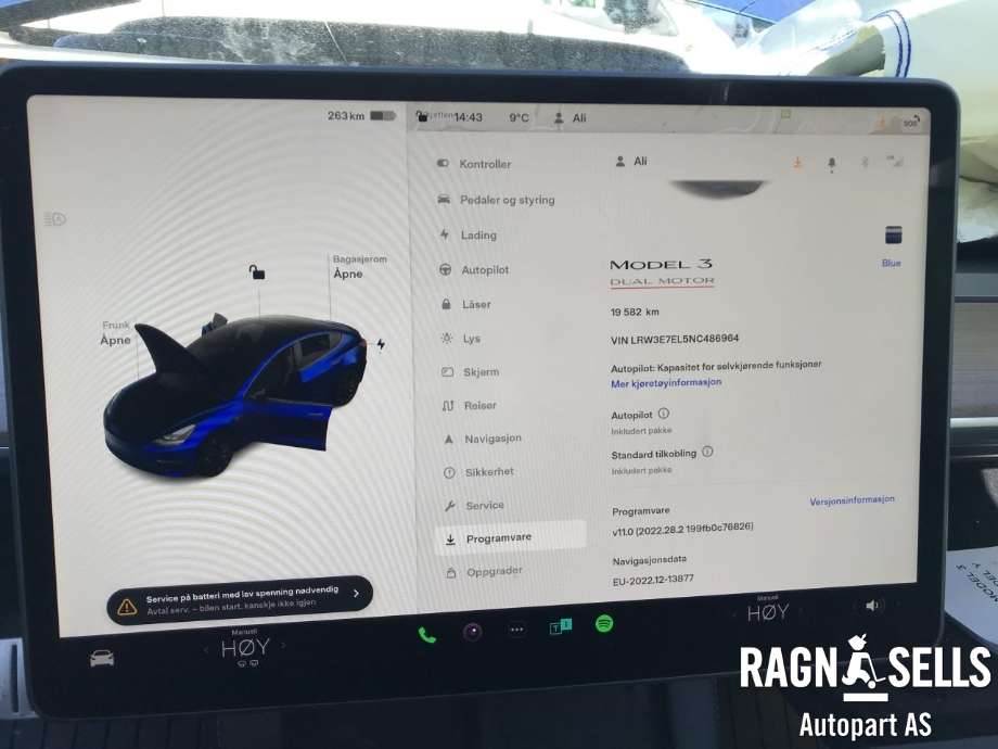 Tesla Model 3 0-->> , Motorkode: 3D3|3D6, Girkassekode: 