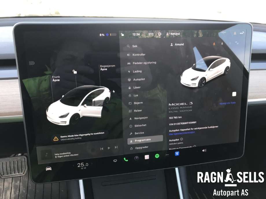 Tesla Model 3 2018-2023 (Fase 1) , Motorkode: 3D3|3D5, Girkassekode: