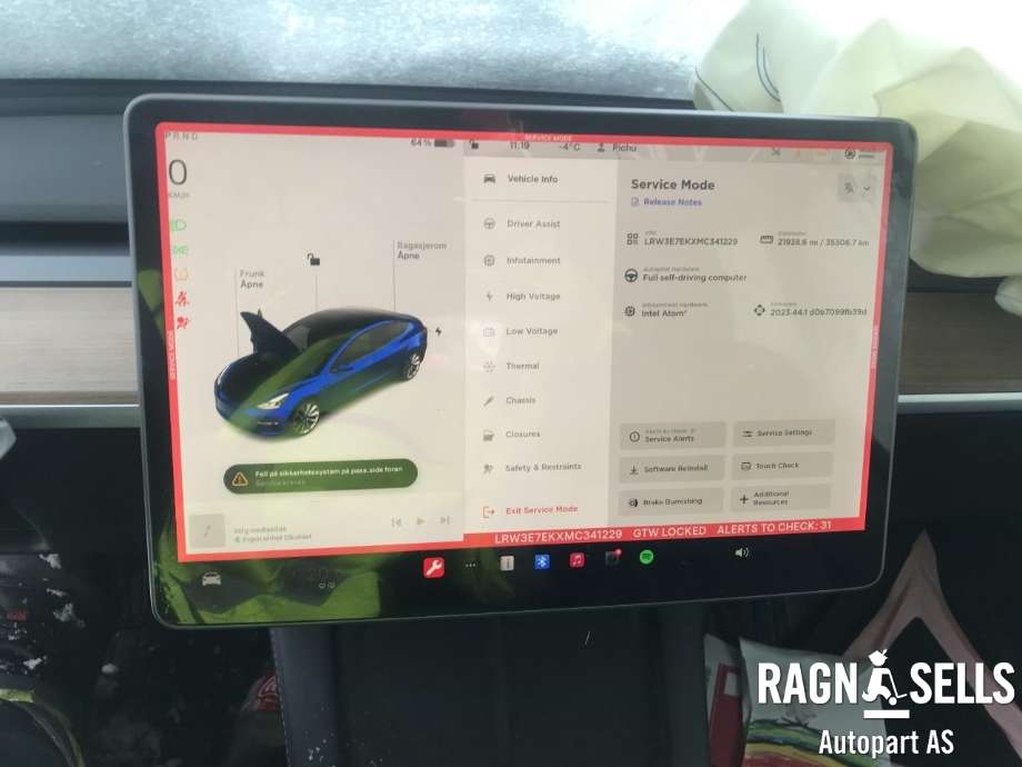 Tesla Model 3 2018-2023 (Fase 1) , Motorkode: 3D3|3D7, Girkassekode: 