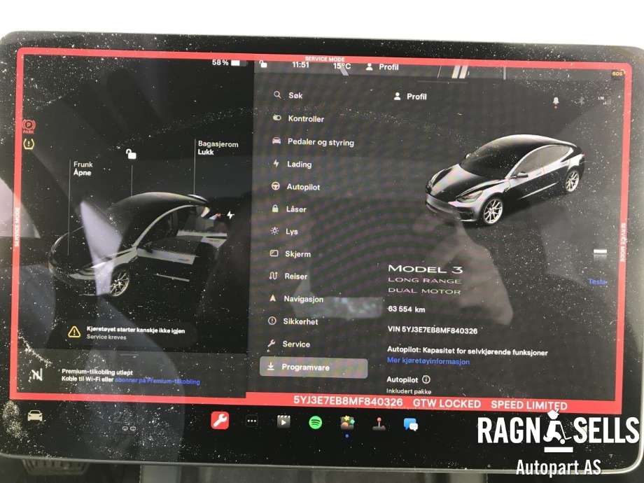 Tesla Model 3 2018-2023 (Fase 1) , Motorkode: 3D3|3D5, Girkassekode: 