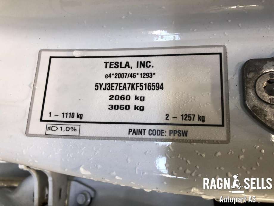 Tesla Model 3 2018-2023 (Fase 1) , Motorkode: 3D1, Girkassekode: