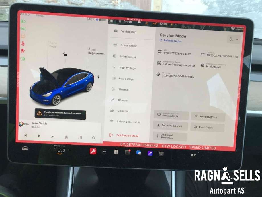 Tesla Model 3 2018-2023 (Fase 1) , Motorkode: 3D3|3D5, Girkassekode: 