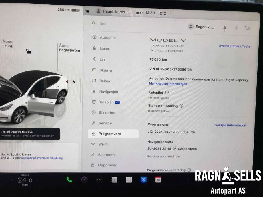 Tesla Model Y 2021-2024 (Type I) , Motorkode: 3D3|3D7, Girkassekode: 