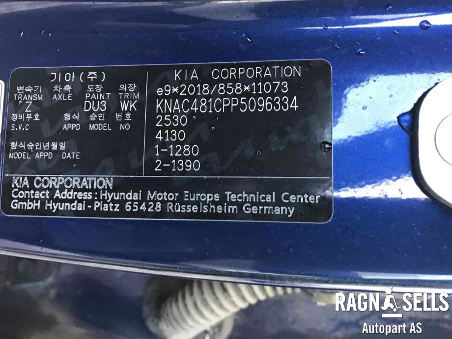 Kia EV6 2021-->> , Motorkode: EM07|EM17, Girkassekode: 