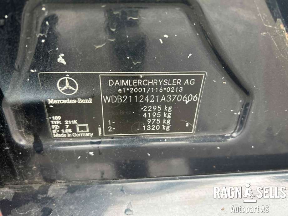 Mercedes E-Klasse 2002-2006 (Fase 1) (W211) (W211), Motorkode: 271941, Girkassekode: 722695