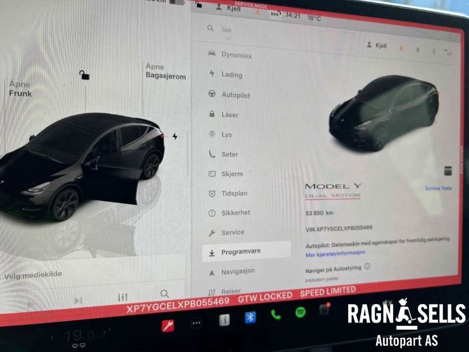 Tesla Model Y 2021-2024 (Type I) , Motorkode: 3D3|3D6, Girkassekode: 