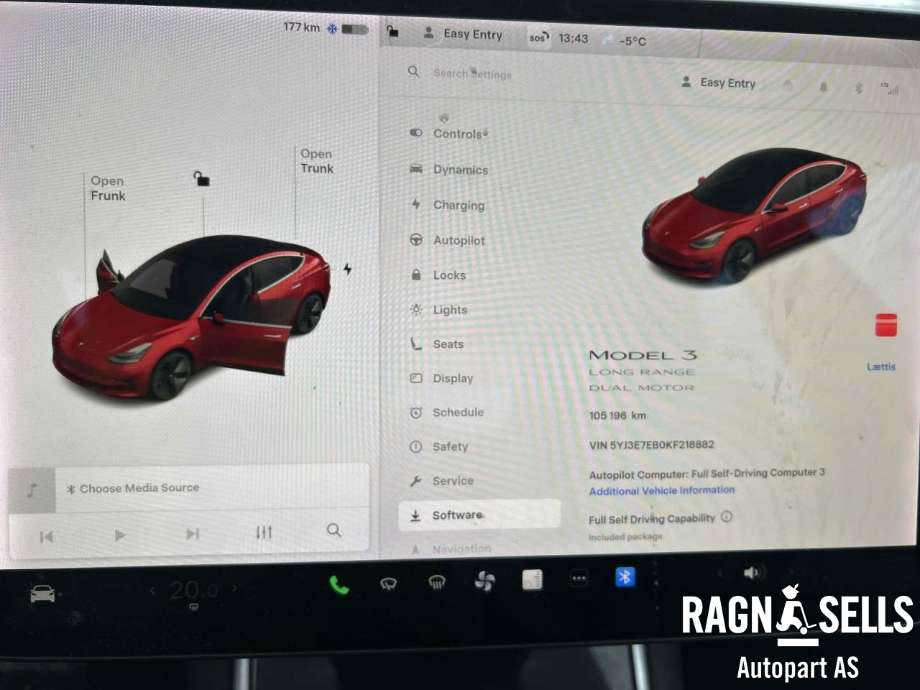 Tesla Model 3 2018-2023 (Fase 1) , Motorkode: 3D3|3D5, Girkassekode: 