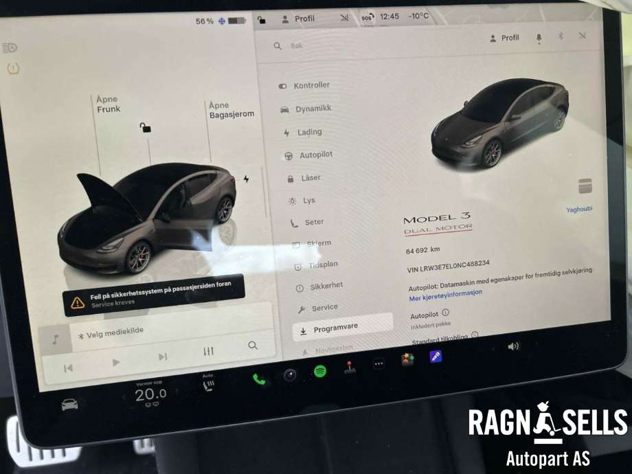 Tesla Model 3 2018-2023 (Fase 1) , Motorkode: 3D3|3D6, Girkassekode: