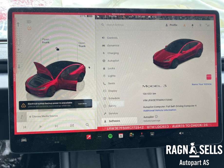 Tesla Model 3 2024-->> (Fase 2) , Motorkode: 3D7, Girkassekode: