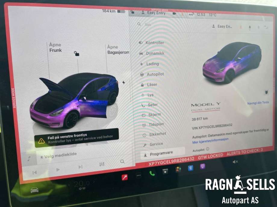 Tesla Model Y 2021-2024 (Type I) , Motorkode: 3D3|4D1, Girkassekode: 