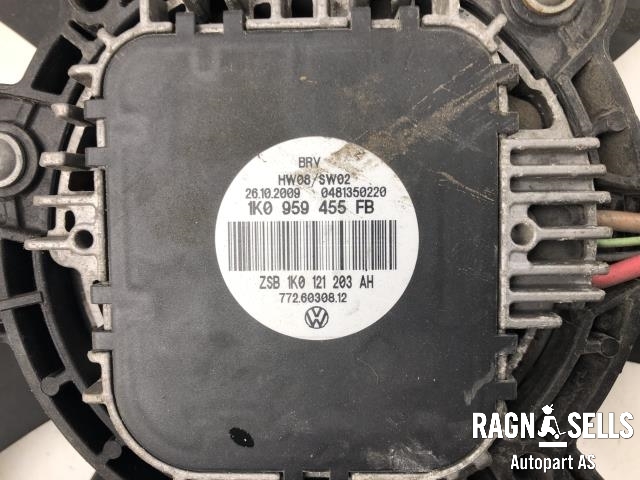 Kjølevifte elektrisk til Audi A3 2009-2012 (Type II, Fase 2) (1K0 959 455 FB|)