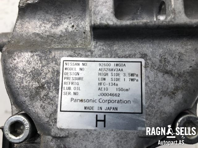 Aircondition kompressor elbil til Nissan Leaf 2011-2017 (Type I)  (AES28AV3AA|)