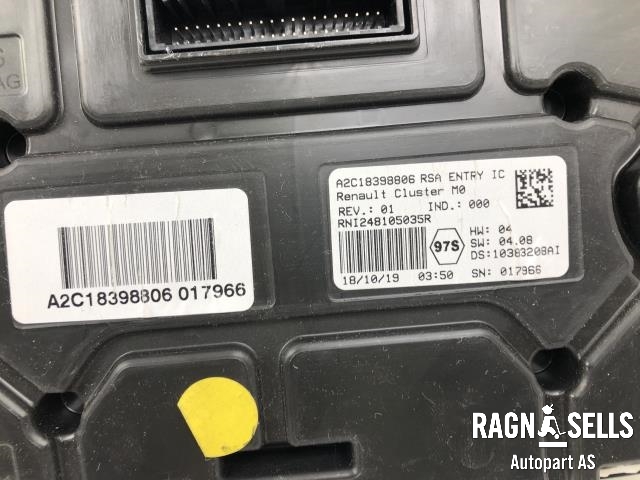 Instrumentpanel til Renault Master 2014-->> (Type III, Fase 2)