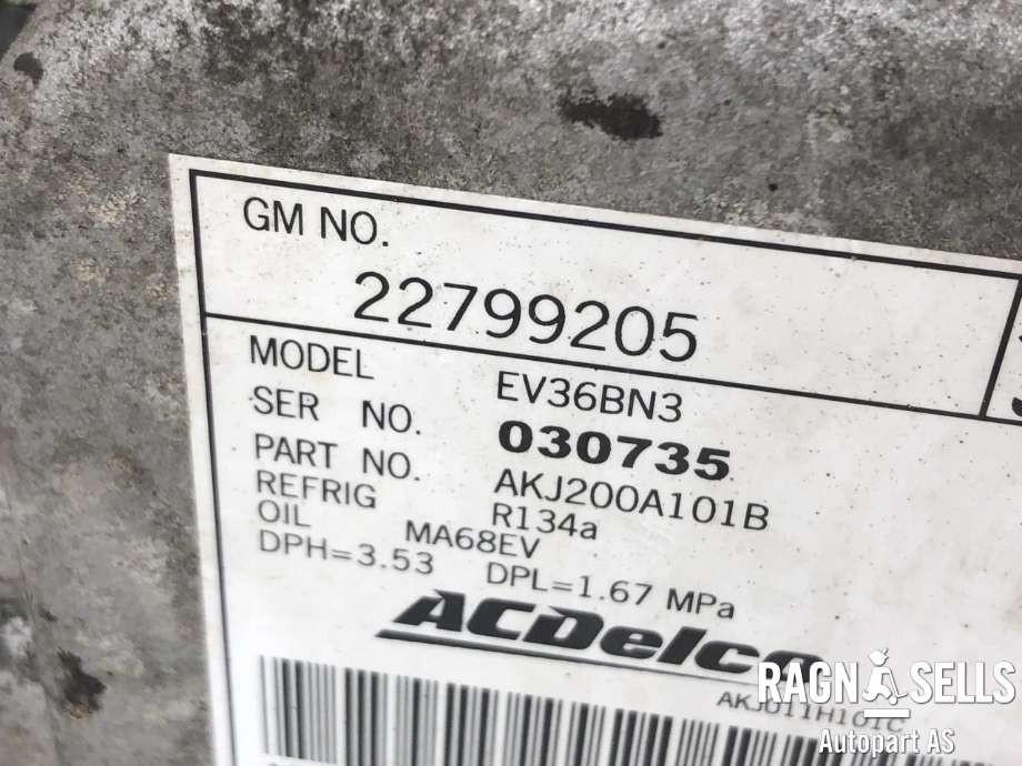 Aircondition kompressor hybrid til Opel Ampera 2012-2014 (Type I) (19353337|)
