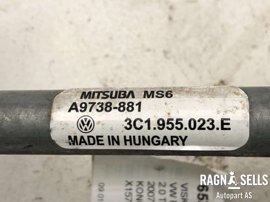 Viskermotor frontrute komplett m/overføring til VW Passat 2005-2010 (B6) (B6) (3C1 955 419A|3C1 955 023 E|)