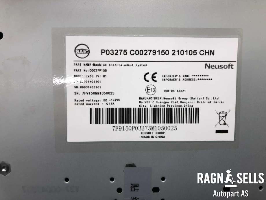 Bilstereo til Maxus e-Deliver 9 2020-->>  (C00279150210105CHN|)