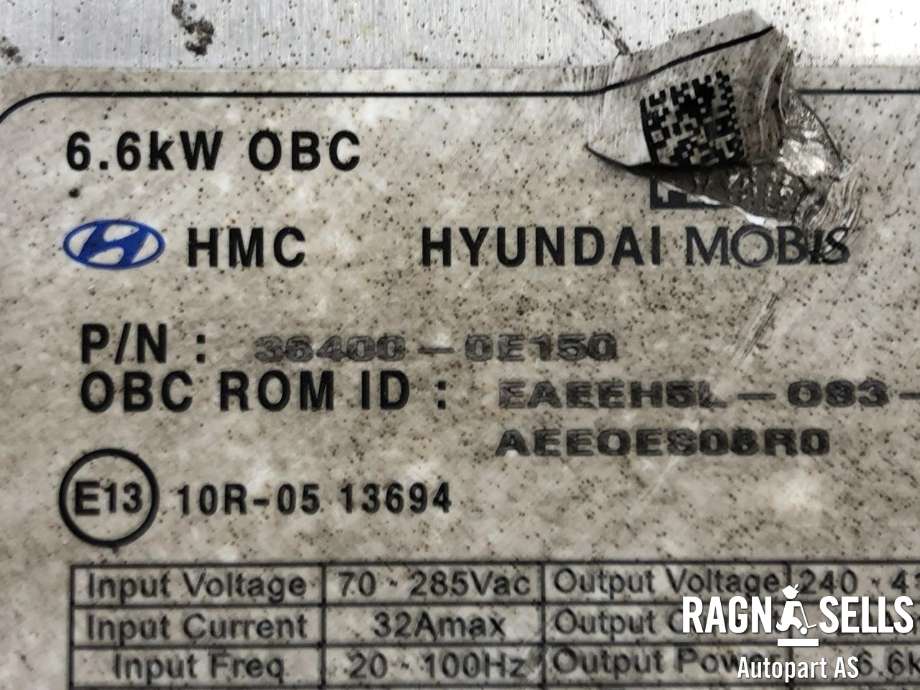 Batterilader (OBC - On Board Charger) til Hyundai Ioniq Electric 2016-2019 (Fase 1)  (364000E150|)