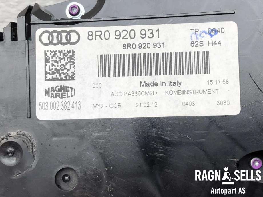 Instrumentpanel til Audi Q5 2008-2012 (Type I, Fase 1)  (8R0 920 931|)