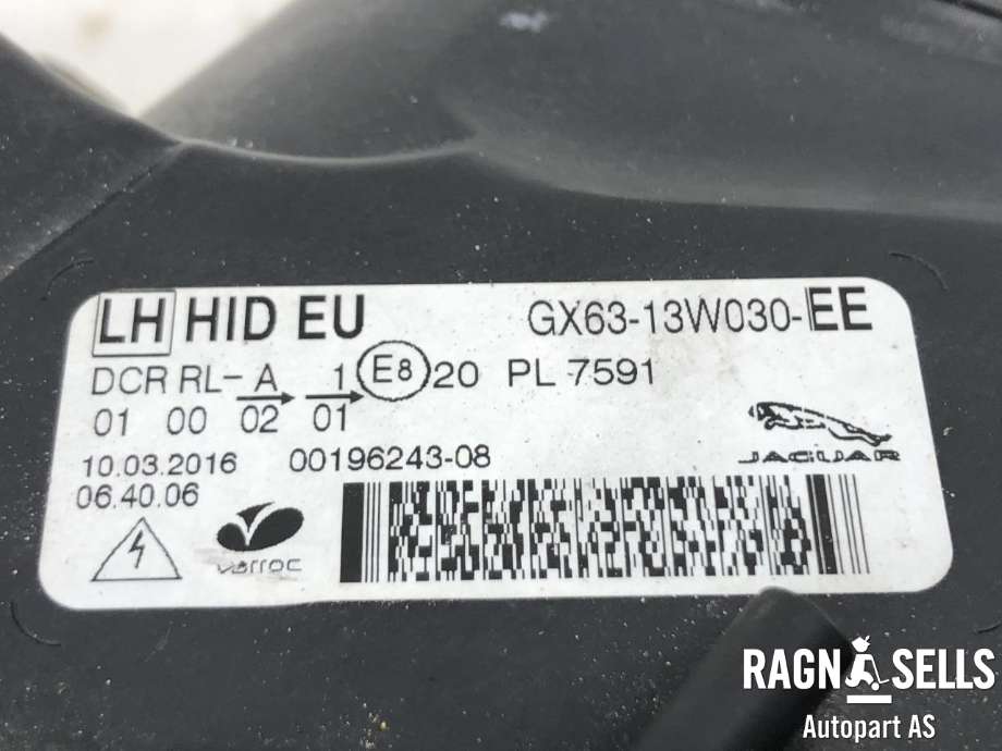 Frontlykt venstre xenon til Jaguar XF 2015-->> (X260) (X260) (GX6313W030EE|)