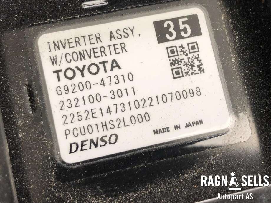 Inverter hybrid til Toyota Corolla 2019-->>  (G92A047190|)