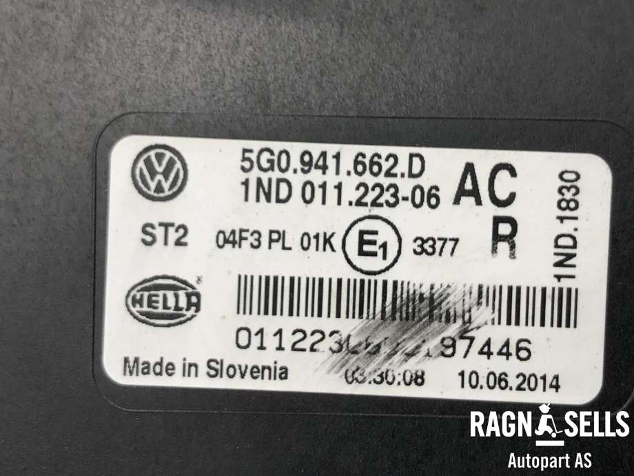Tåkelykt høyre foran til VW Golf VII 2012-2017 (Fase 1)  (5G0941662D|)