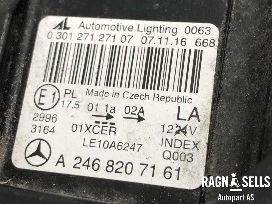 Frontlykt venstre xenon til Mercedes B-Klasse, electric drive 2014-2018 (W242) (W242) (A 246 820 01 39|)