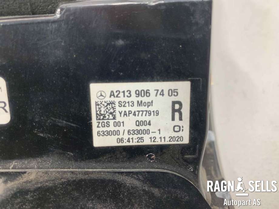 Baklykt høyre ytre til Mercedes E-Klasse 2016-2023 (W213) (W213) (A 213 906 74 05|)