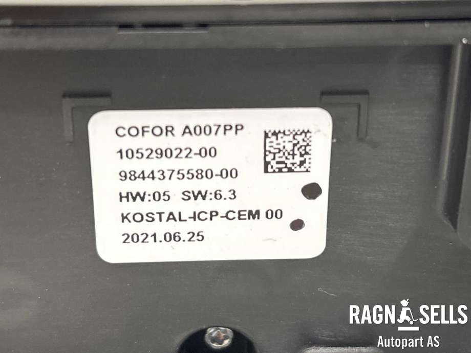Varmeapparat betjening til Citroën ë-C4 2020-->>  (98 443 755 80|)