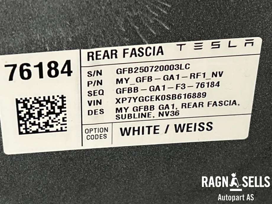 Støtfanger bak til Tesla Model Y 2024-->> (Type II)  (1932666-PD-C|)