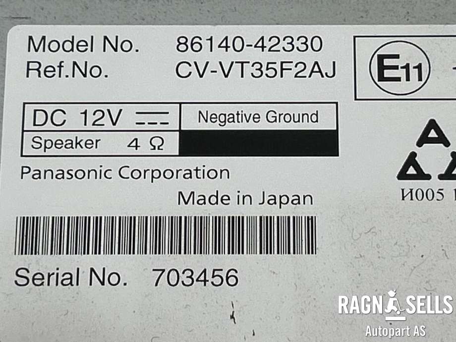 Bilstereo navigasjon til Toyota RAV4 2016-2019 (Type IV, Fase 2) (868400F020|)