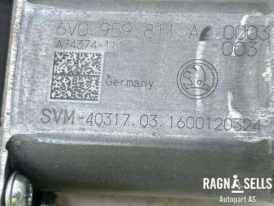 Ruteheis, kun motor, venstre bak til Škoda Fabia 2014-2021 (Type III) (6V0 959 811 B|)