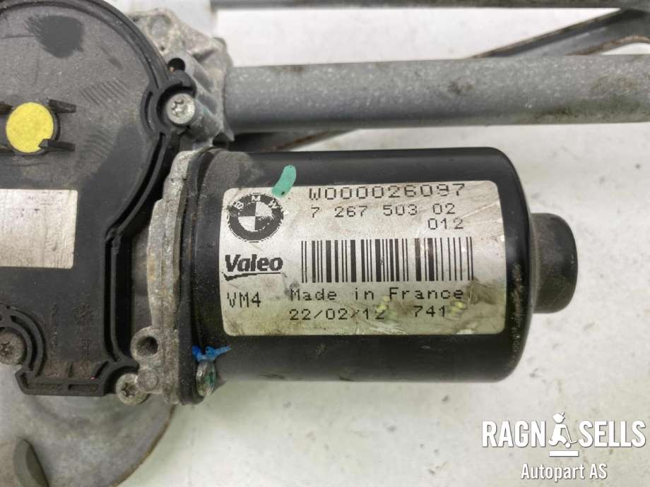 Viskermotor frontrute komplett m/overføring til BMW 3-Serie 2012-2018 (F30/F31/F34) (F30/F31/F34) (61 61 7 260 488|)