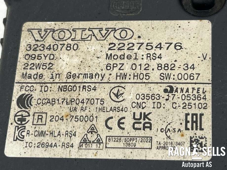 Sensor blindsone til Volvo XC60 2017-->> (Type II) (32340780|)