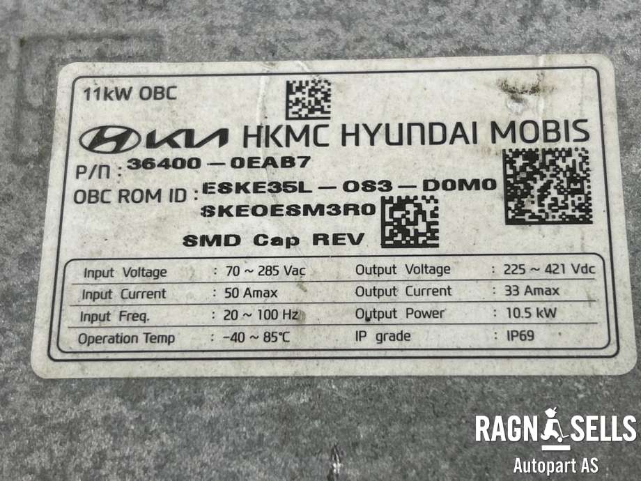 Batterilader (OBC - On Board Charger) til Kia e-Soul 2019-->> (Type III) (364000EAB7|)