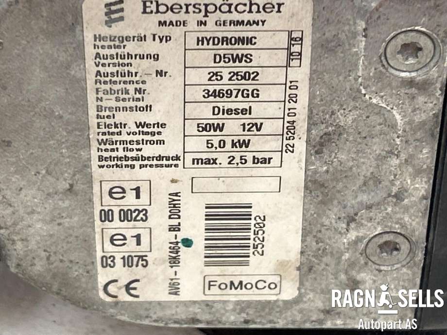 Dieselvarmer til Ford Transit Connect 2013-2018 Type II, Fase 1 (1900035|)