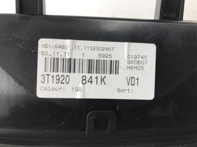 Instrumentpanel til Škoda Superb 2008-2015 (Type II)  (3T1920841K|)